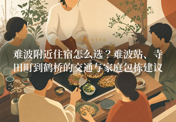 难波附近住宿怎么选？难波站、寺田町到鹤桥的交通与家庭包栋建议
