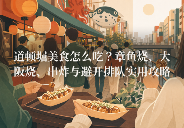 道顿堀美食怎么吃？章鱼烧、大阪烧、串炸与避开排队实用攻略