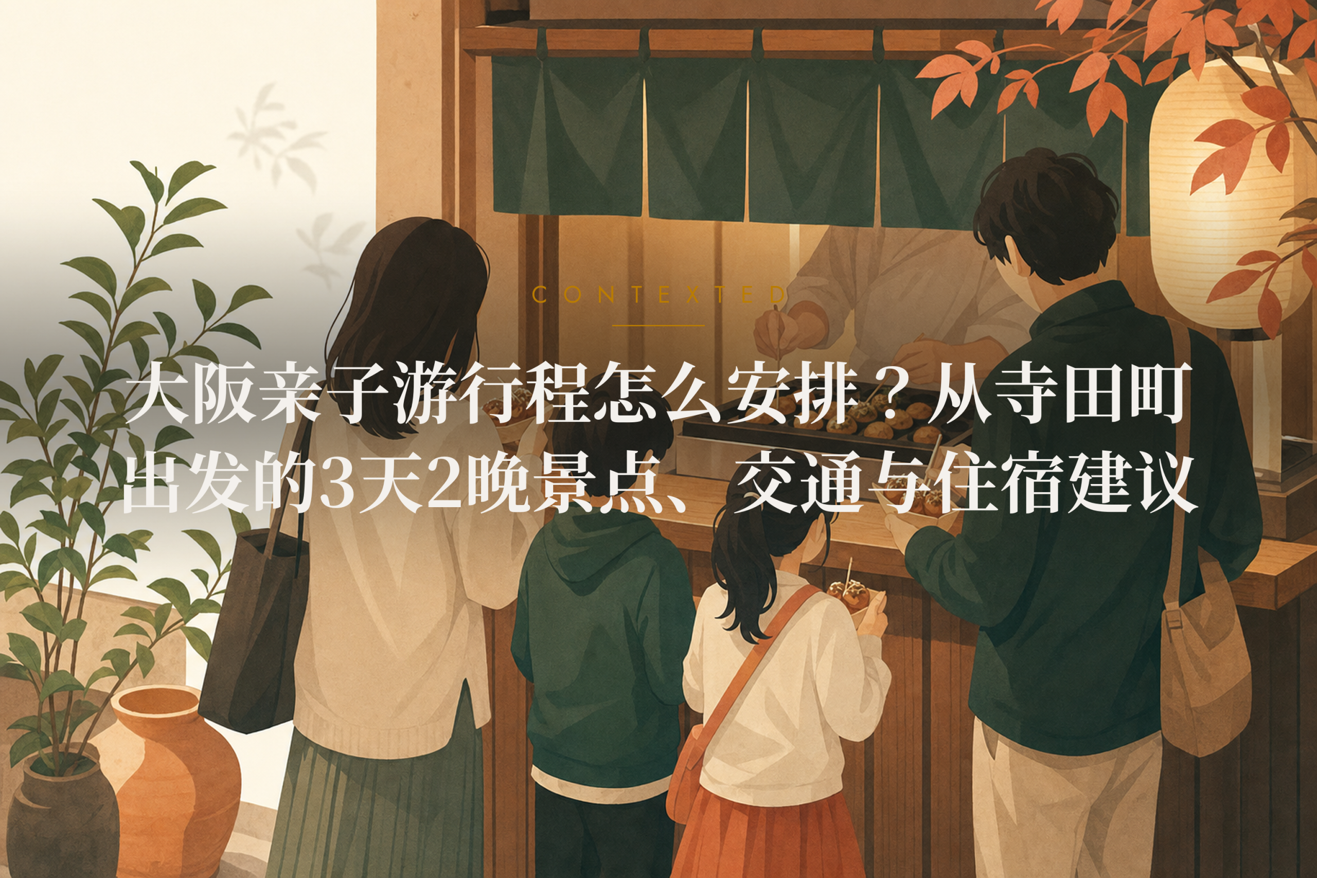 大阪亲子游行程怎么安排？从寺田町出发的3天2晚景点、交通与住宿建议