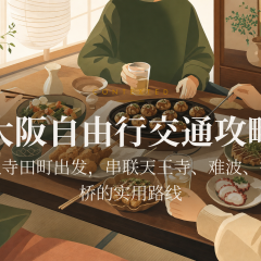 大阪自由行交通攻略：从寺田町出发，串联天王寺、难波、鹤桥的实用路线