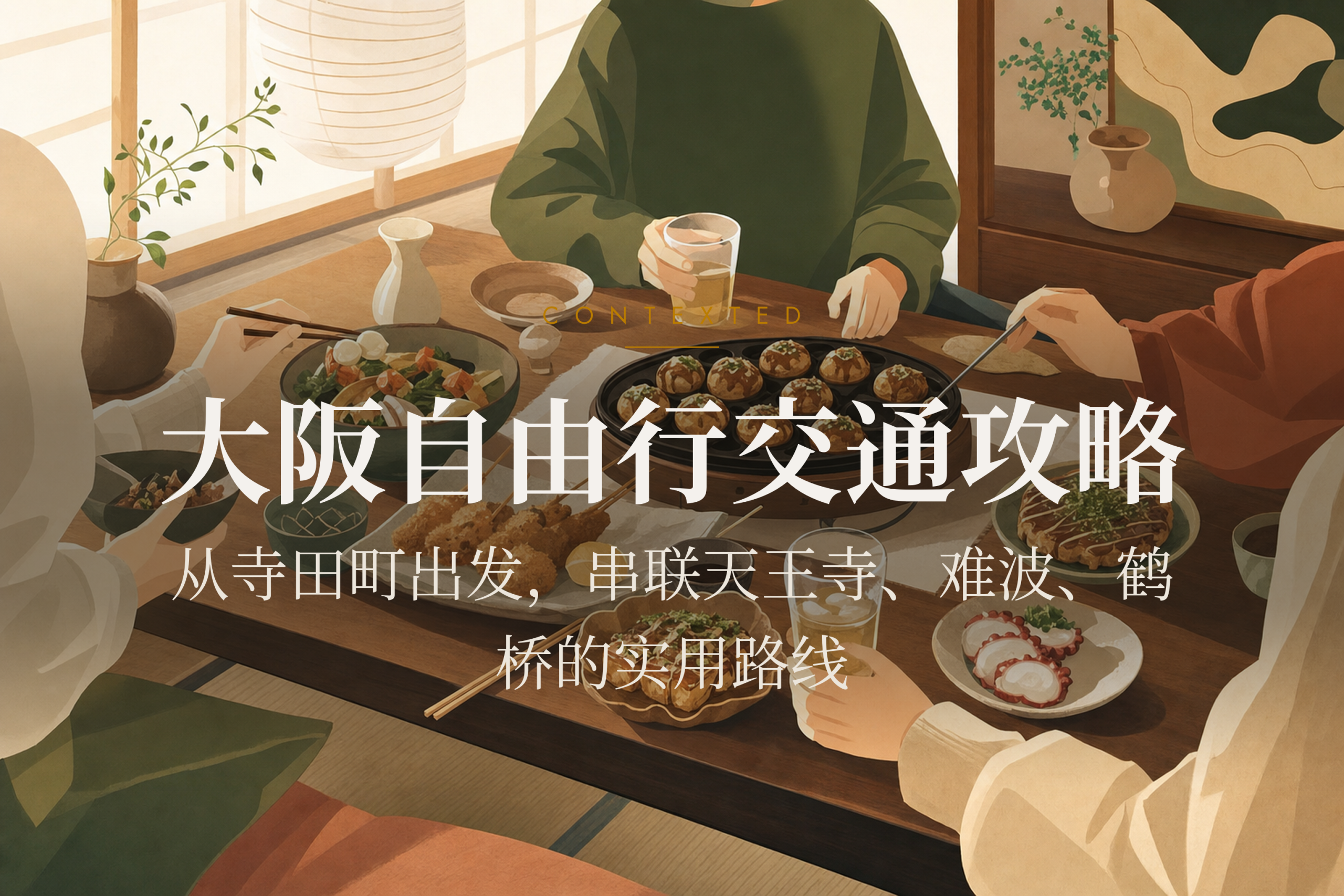大阪自由行交通攻略：从寺田町出发，串联天王寺、难波、鹤桥的实用路线