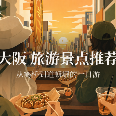 大阪 旅游景点推荐：从鹤桥到道顿堀的一日游