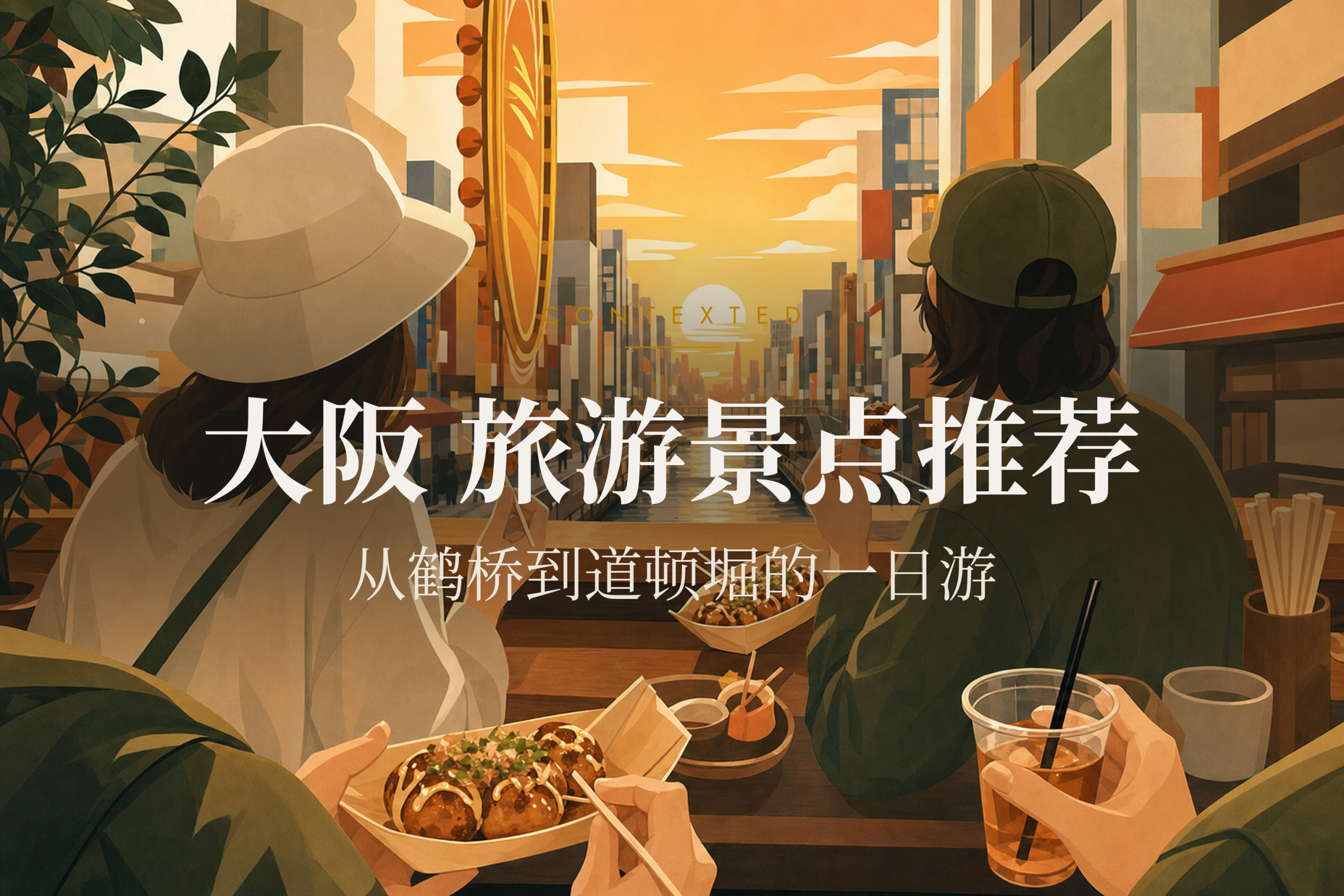 大阪 旅游景点推荐：从鹤桥到道顿堀的一日游