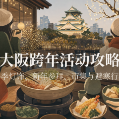 大阪跨年活动攻略：冬季灯饰、新年参拜、市集与避寒行程