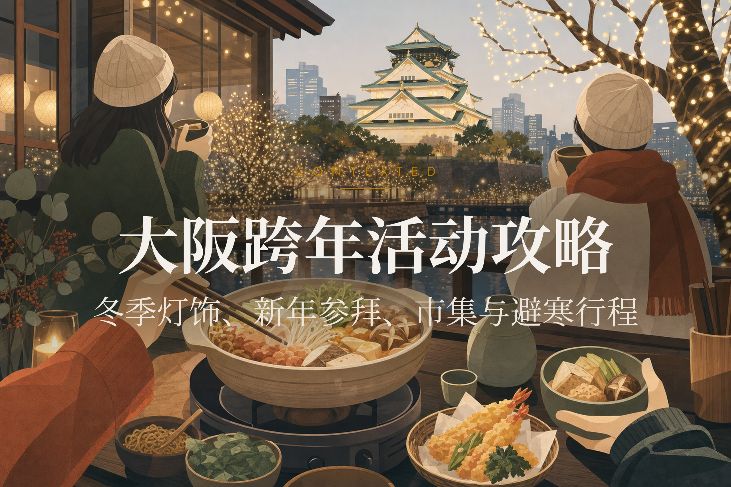 大阪跨年活动攻略：冬季灯饰、新年参拜、市集与避寒行程