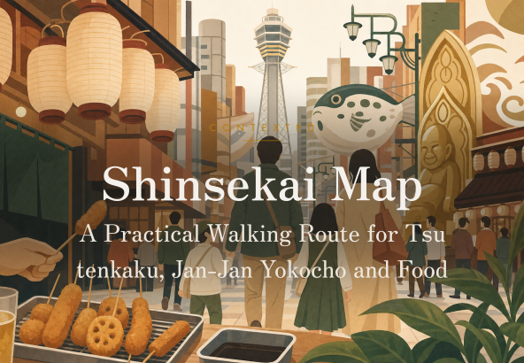 Shinsekai Map: A Practical Walking Route for Tsutenkaku, Jan-Jan Yokocho and Food アイキャッチ