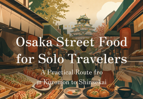 Osaka Street Food for Solo Travelers: A Practical Route from Kuromon to Shinsekai アイキャッチ