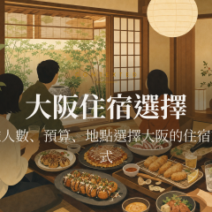 大阪住宿選擇｜依人數、預算、地點選擇大阪的住宿方式