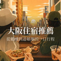 大阪住宿推薦：從鶴橋到道頓堀的一日行程