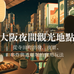 大阪夜間觀光地點：從寺田町出發，夜景、串炸與道頓堀的實用玩法 アイキャッチ