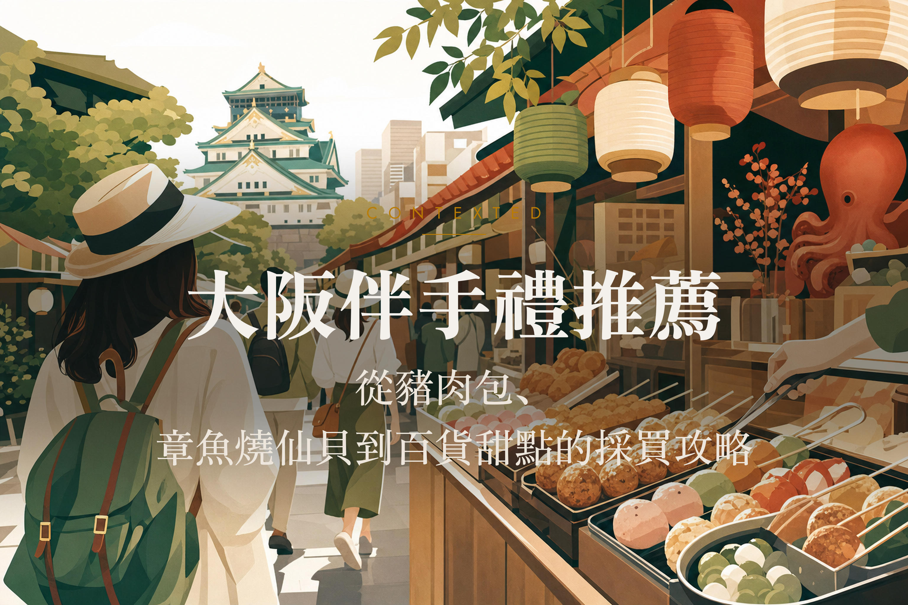 大阪伴手禮推薦：從豬肉包、章魚燒仙貝到百貨甜點的採買攻略 アイキャッチ