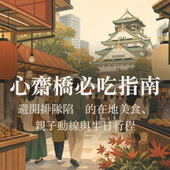心齋橋必吃指南：避開排隊陷阱的在地美食、親子動線與半日行程 アイキャッチ