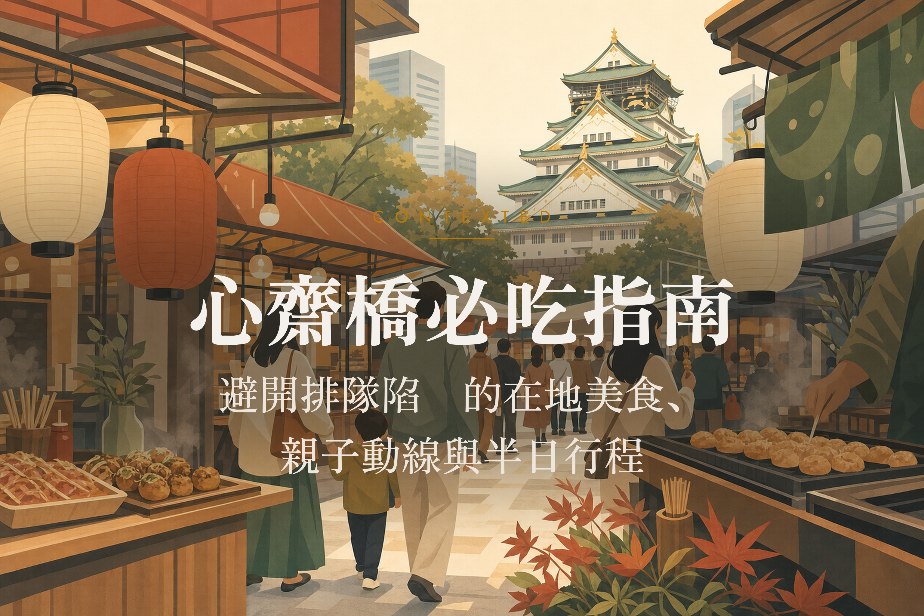 心齋橋必吃指南：避開排隊陷阱的在地美食、親子動線與半日行程 アイキャッチ