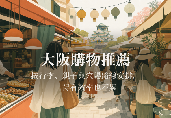 大阪購物推薦：按行李、親子與穴場路線安排，逛得有效率也不累 アイキャッチ