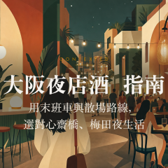 大阪夜店酒吧指南：用末班車與散場路線，選對心齋橋、梅田夜生活 アイキャッチ