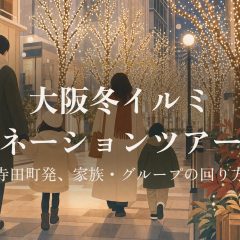 大阪冬イルミネーションツアー｜寺田町発、家族・グループの回り方 アイキャッチ