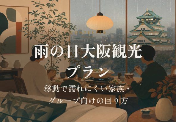 雨の日大阪観光プラン｜移動で濡れにくい家族・グループ向けの回り方 アイキャッチ