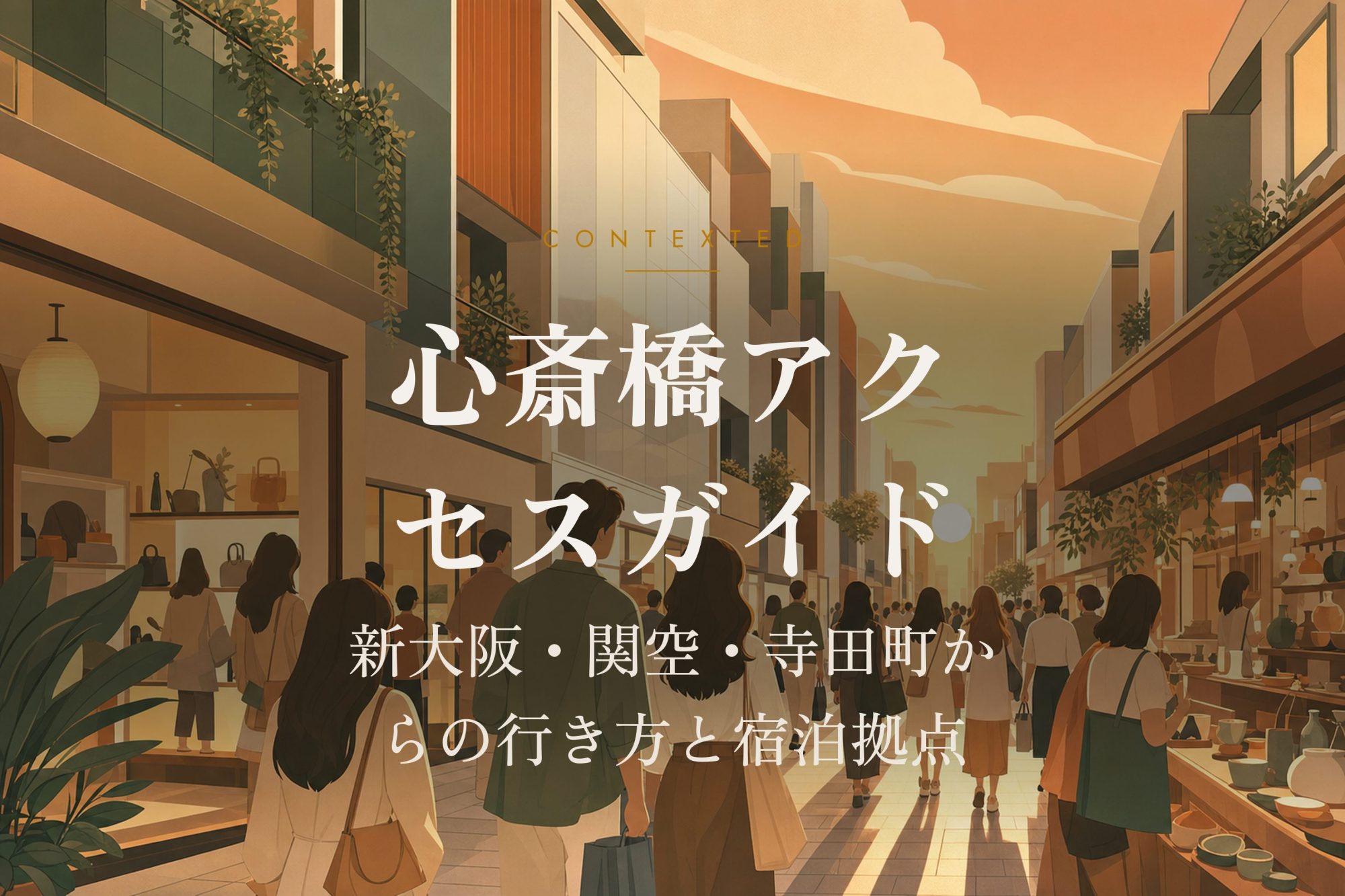 心斎橋アクセスガイド｜新大阪・関空・寺田町からの行き方と宿泊拠点 アイキャッチ