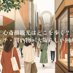 心斎橋観光はどこを歩く？ランチ・買い物・大阪らしい回り方 アイキャッチ