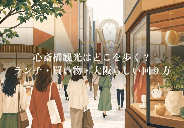 心斎橋観光はどこを歩く？ランチ・買い物・大阪らしい回り方 アイキャッチ