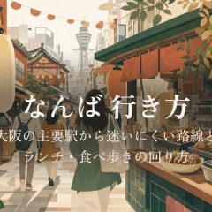 なんば 行き方｜大阪の主要駅から迷いにくい路線とランチ・食べ歩きの回り方 アイキャッチ