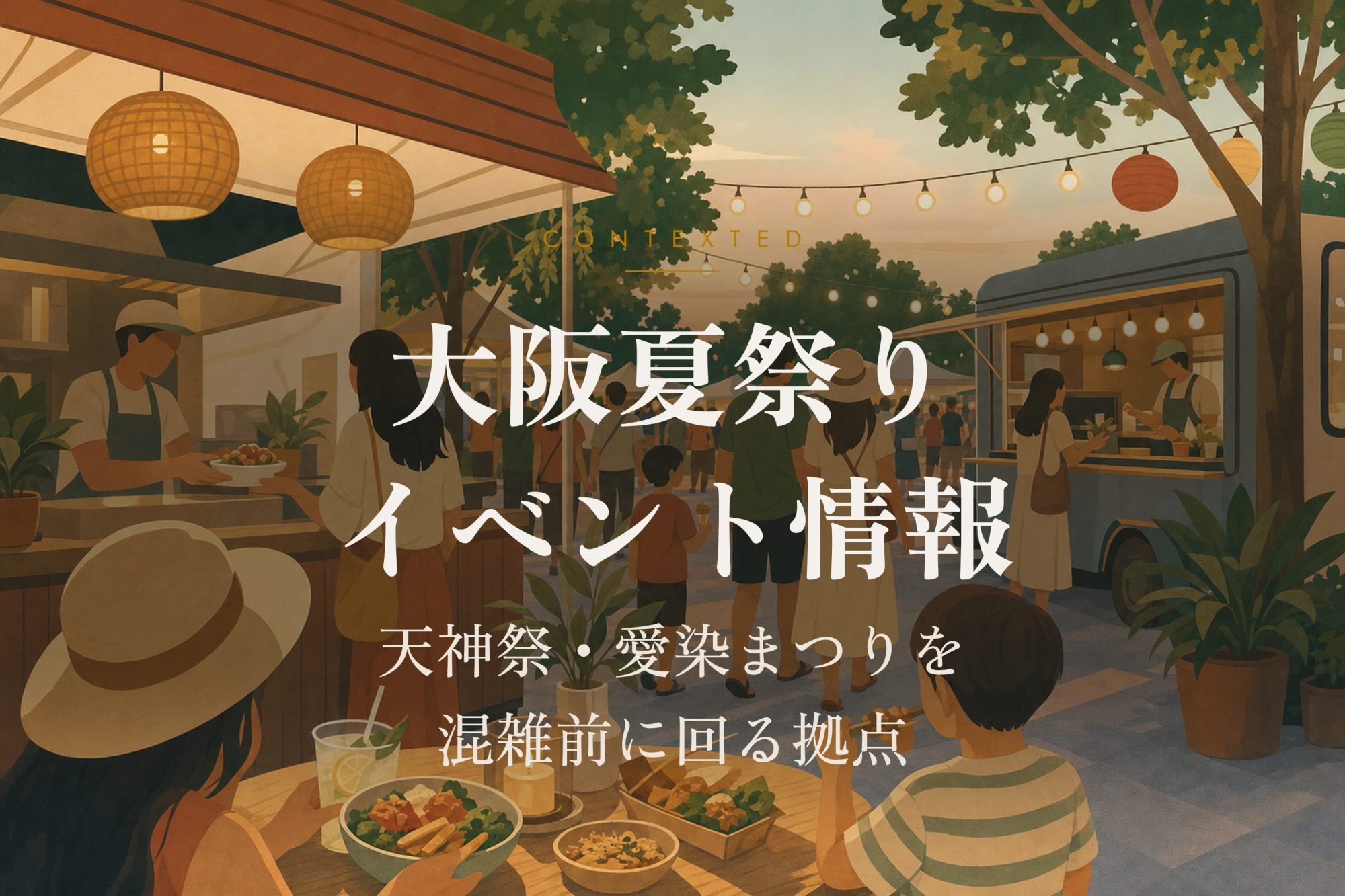大阪夏祭りイベント情報｜天神祭・愛染まつりを混雑前に回る拠点 アイキャッチ