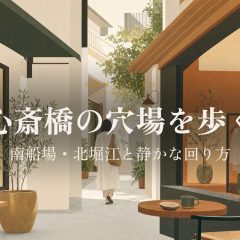 心斎橋の穴場を歩く｜南船場・北堀江と静かな回り方 アイキャッチ