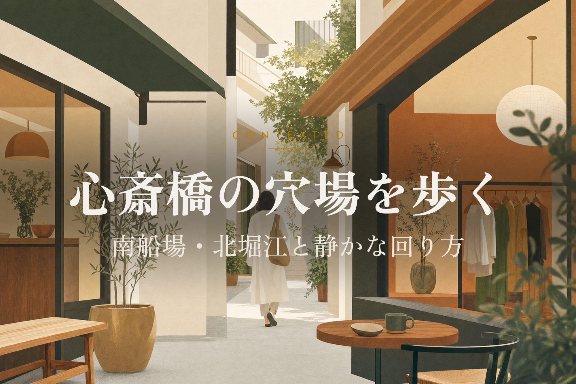 心斎橋の穴場を歩く｜南船場・北堀江と静かな回り方 アイキャッチ