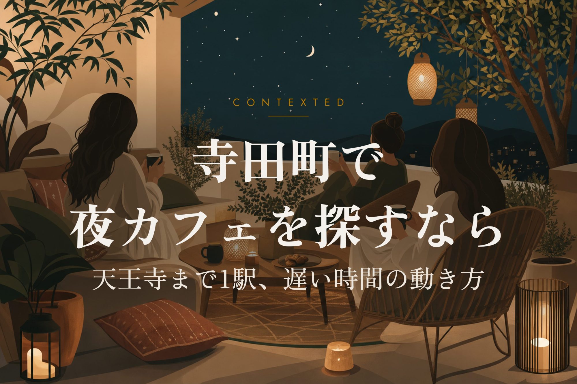 寺田町で夜カフェを探すなら｜天王寺まで1駅、遅い時間の動き方 アイキャッチ