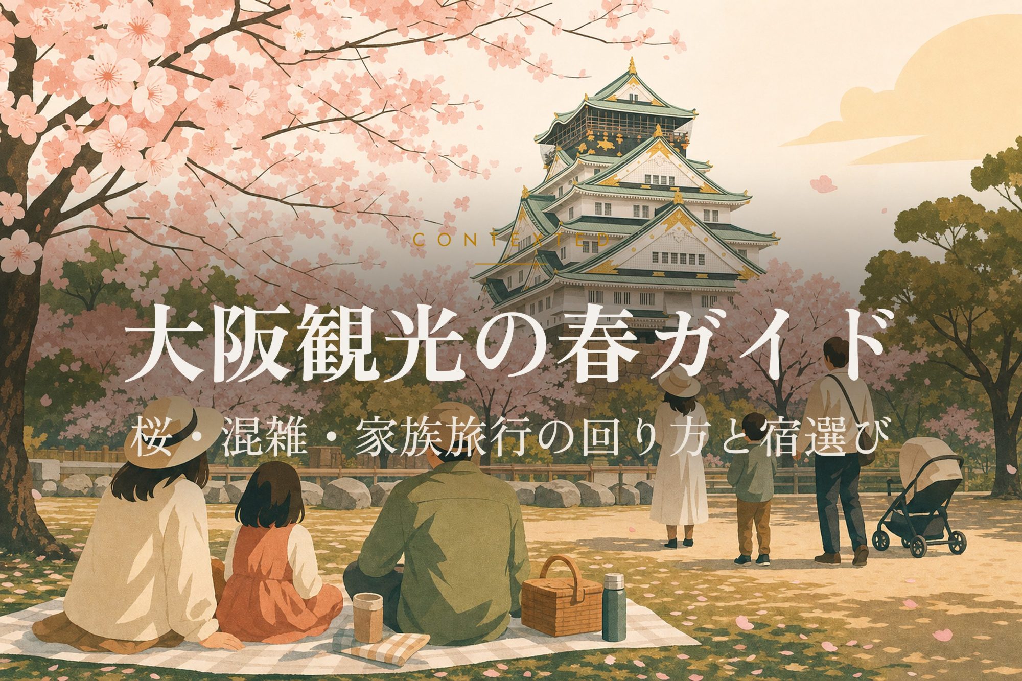 大阪観光の春ガイド｜桜・混雑・家族旅行の回り方と宿選び アイキャッチ