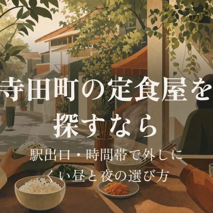 寺田町の定食屋を探すなら｜駅出口・時間帯で外しにくい昼と夜の選び方 アイキャッチ