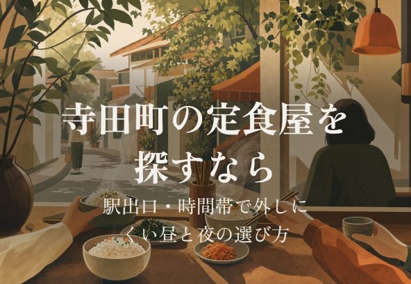 寺田町の定食屋を探すなら｜駅出口・時間帯で外しにくい昼と夜の選び方 アイキャッチ